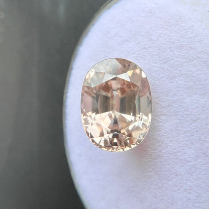 4.51ct NATURAL Champagne Zircon Oval Cut Loose Gemstone 9.5x7.2mm VVS