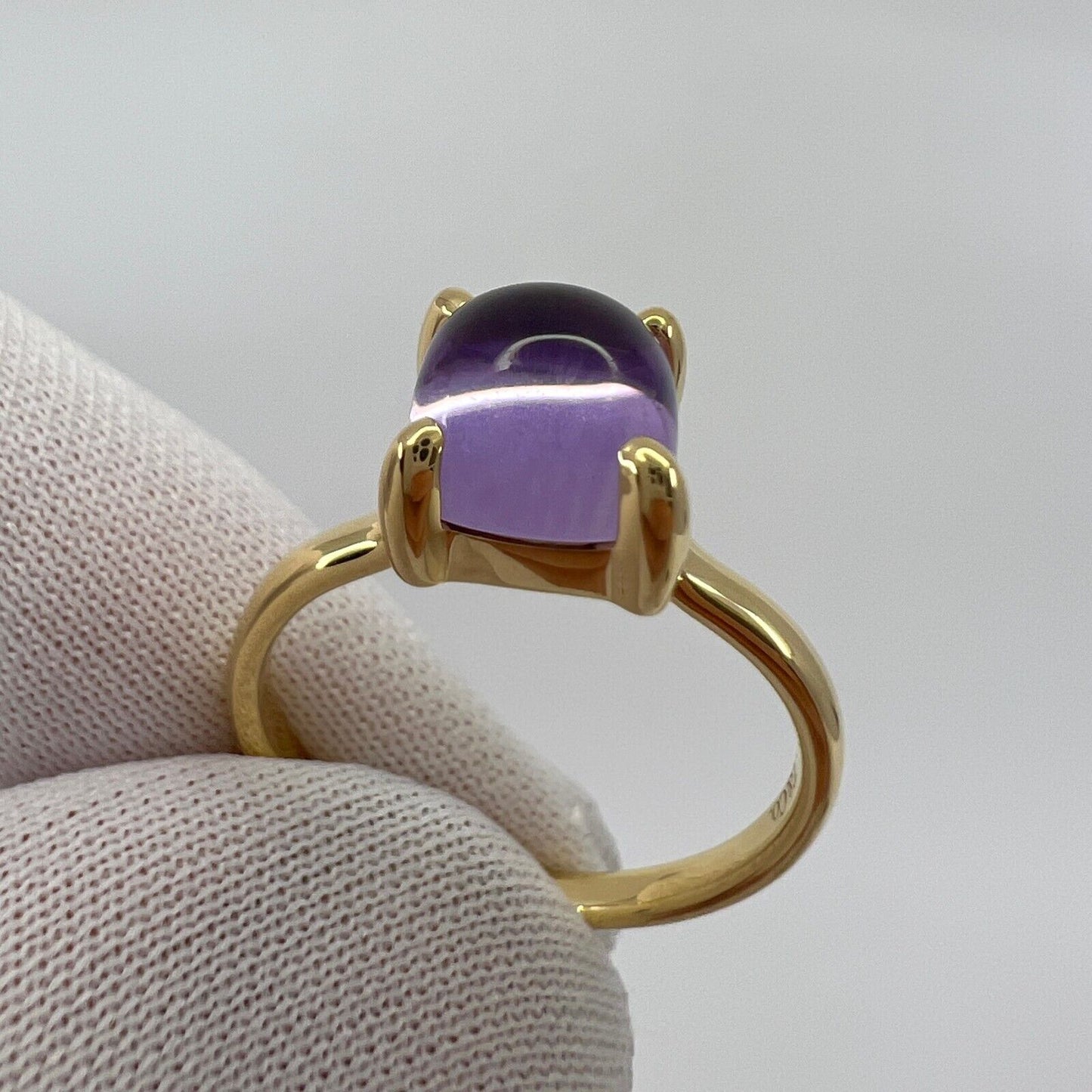 Rare Tiffany & Co. Paloma Picasso Amethyst Sugar Stack Loaf 18k Yellow Gold Ring