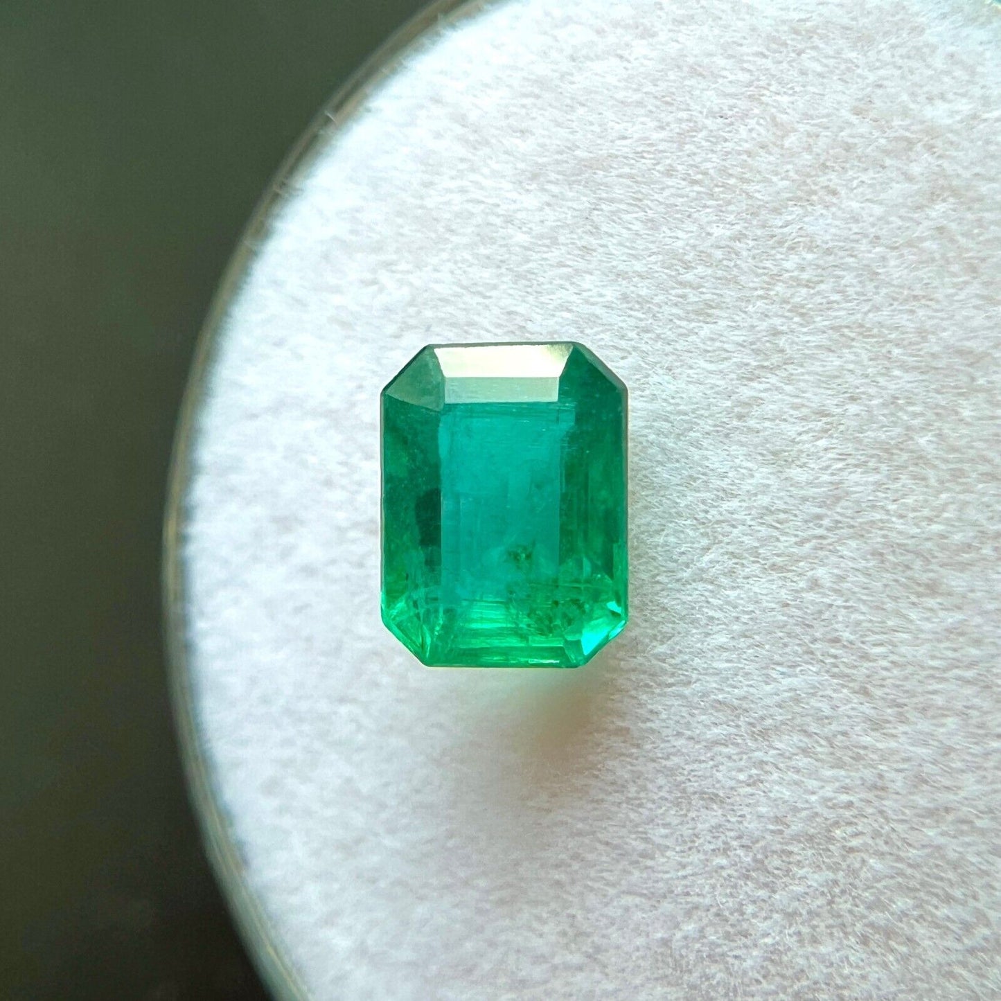 GIA CERTIFIED 1.12ct NATURAL Emerald Vivid Green Octagonal Cut Gem 6.8x5.2mm Gem