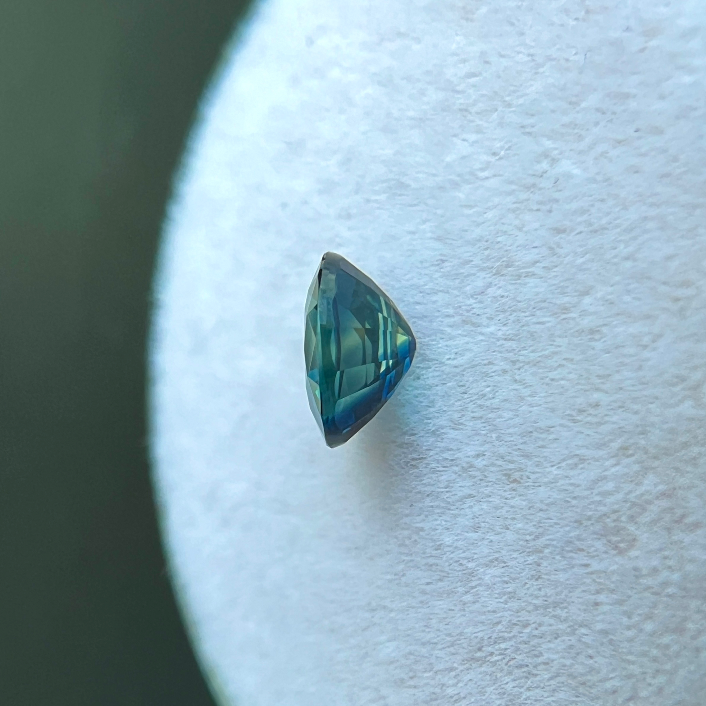 NATURAL Bi Colour Australia Sapphire 0.62ct Blue Green Loose Oval 5.3x4.7mm