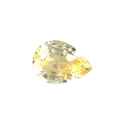 GIA Certified 1.18ct Ceylon Yellow Sapphire UNTREATED Pear Teardrop Cut Gem