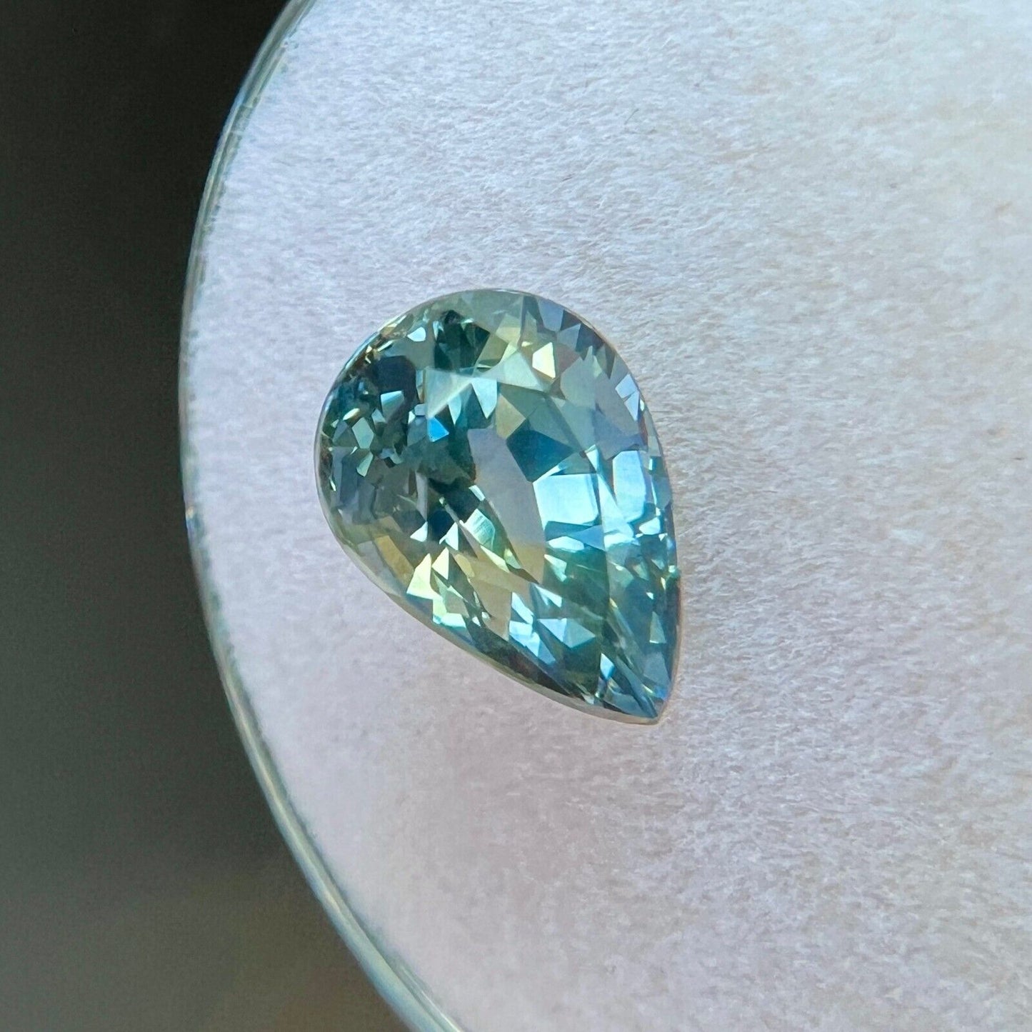 2.53ct NATURAL Ceylon Bi Colour Sapphire UNIQUE Yellow Blue Pear Teardrop Cut