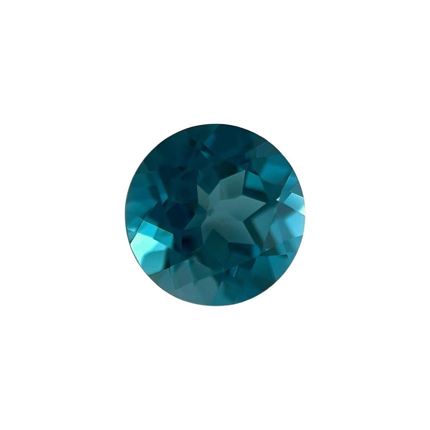 NATURAL London Blue Topaz 8mm Round Brilliant Cut 2.3 Carat Calibrated Gemstone