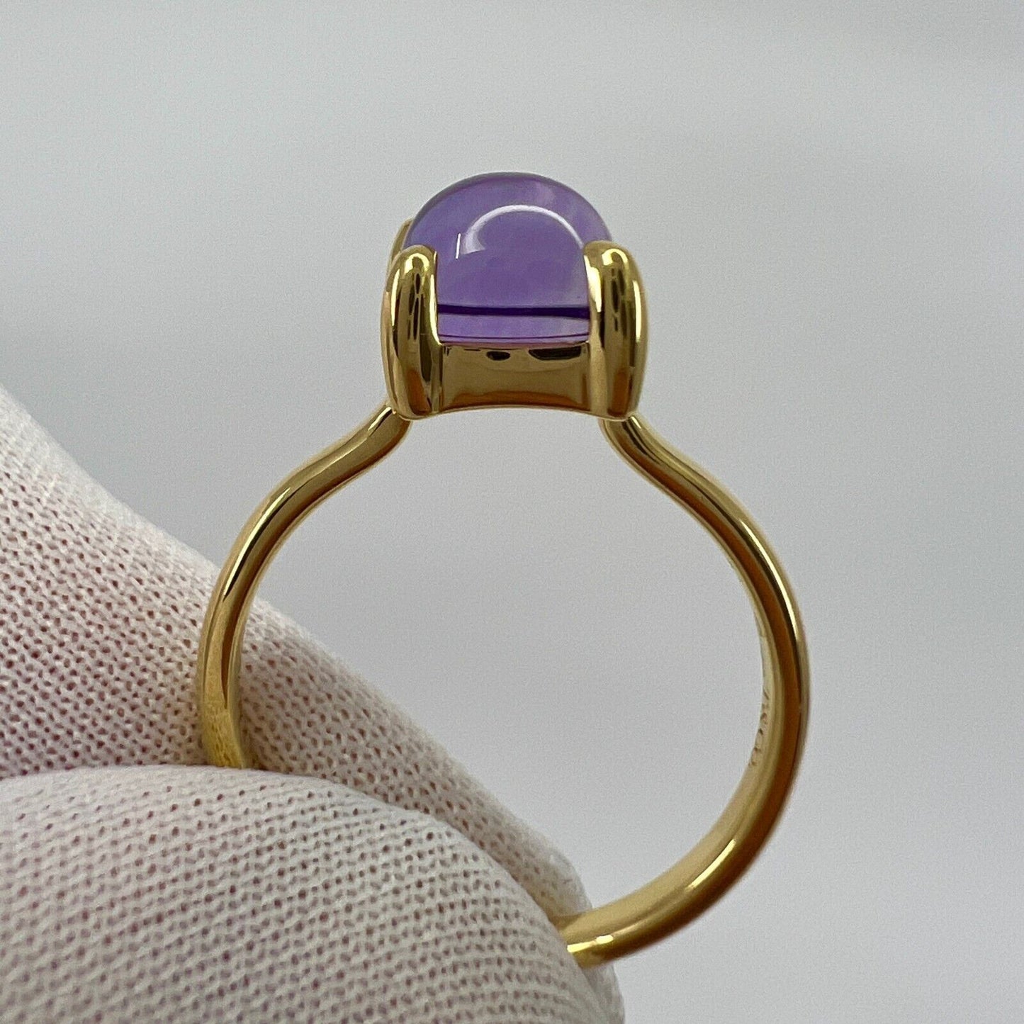 Rare Tiffany & Co. Paloma Picasso Amethyst Sugar Stack Loaf 18k Yellow Gold Ring