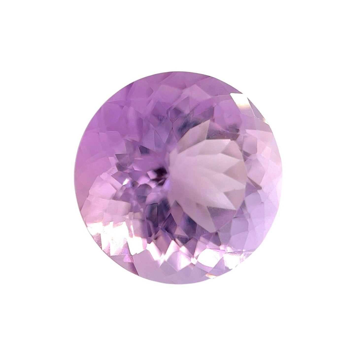 NATURAL Fancy 4.90ct Light Purple Amethyst Loose Brilliant Round Cut 11mm Gem VS