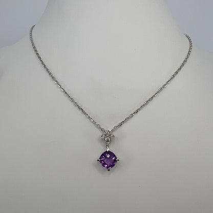 Rare Cartier Inde Mysterieuse Purple Amethyst Diamond 18k White Gold Necklace