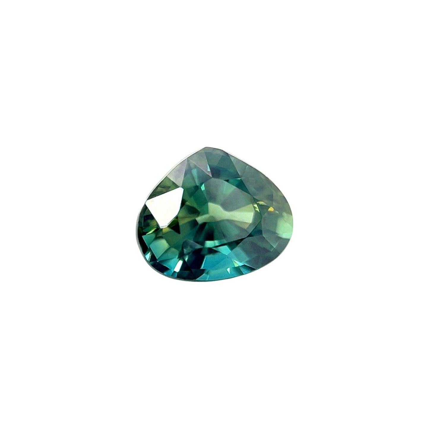 FINE 1.60ct VIVID Green Blue NATURAL Sapphire Pear Cut Loose Gem  7.3x6mm VVS