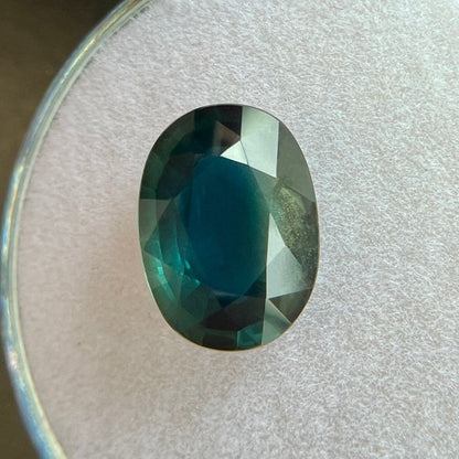 NATURAL 2.64ct Deep Green Blue Sapphire Oval Loose Gemstone 10x7.3mm