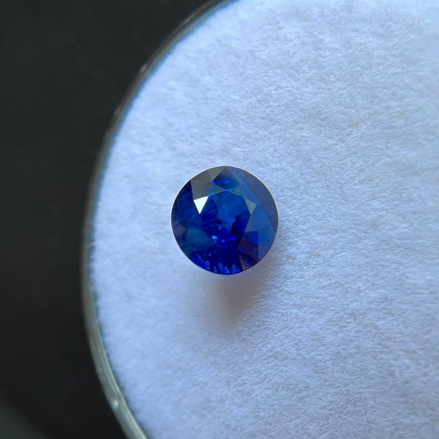 0.92ct NATURAL Ceylon Sapphire Deep ROYAL Blue Round Cut Loose RARE Gem 5.4mm