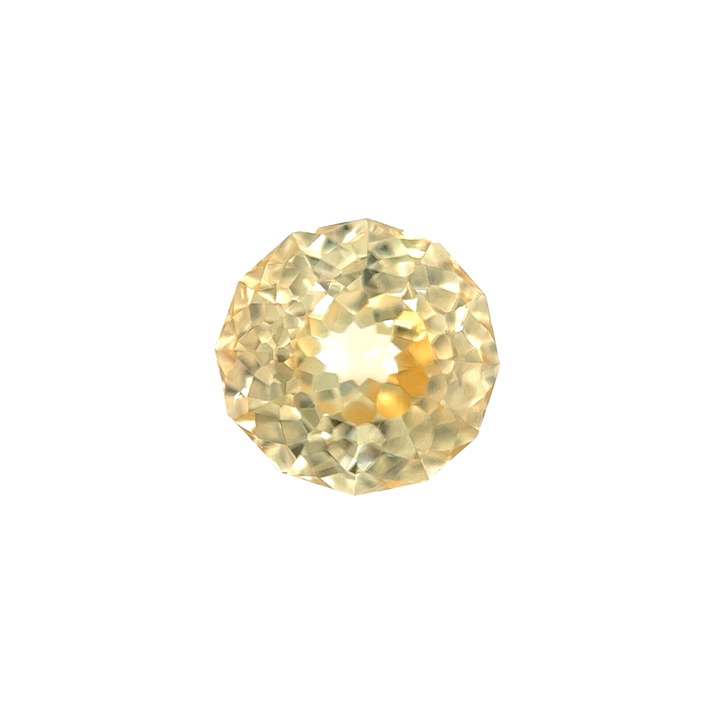 NATURAL 2.19ct Yellow Zircon Fancy Custom Cut Loose Gemstone 7x6.7mm VVS