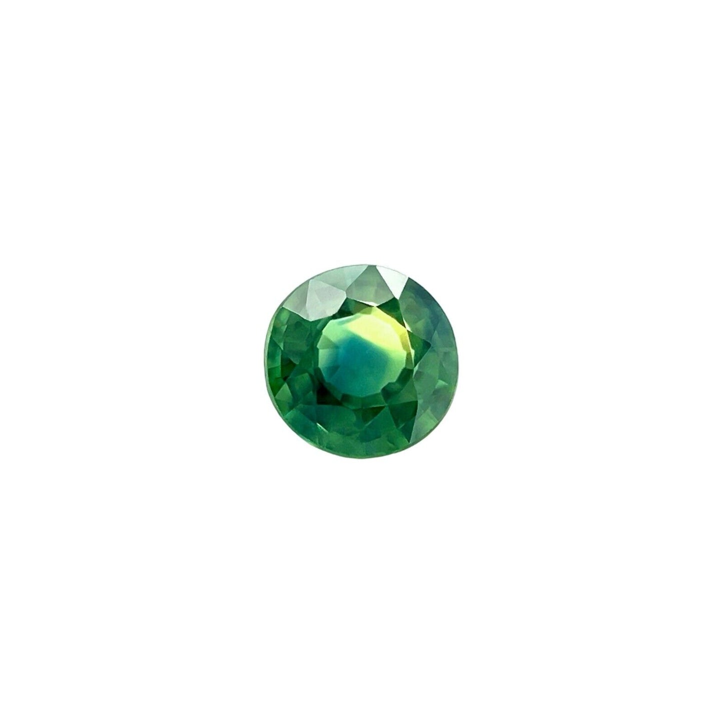 NATURAL Bi Colour Australia Sapphire 0.58ct Blue Green Loose Round 5mm