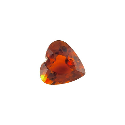 NATURAL Deep Orange Yellow Tourmaline 0.92ct Heart Cut Loose Rare Gem 6.5x6.3mm