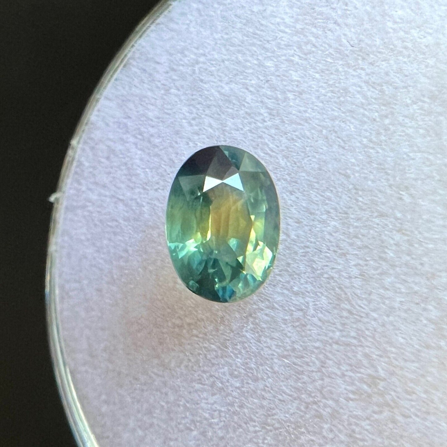 UNTREATED Parti Colour AUSTRALIAN Sapphire 0.99ct Blue Green Oval Cut 6.8x4.8mm