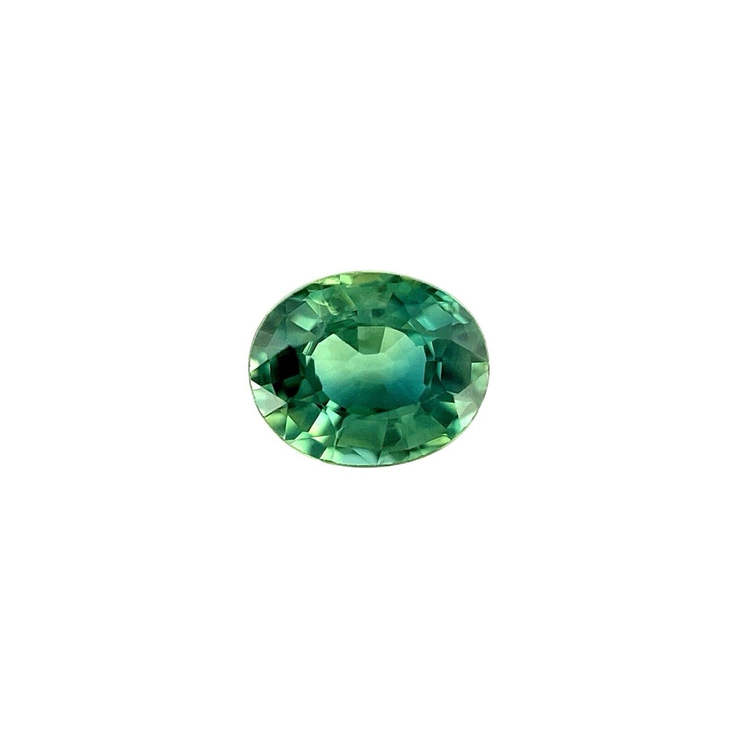 0.89ct Sapphire Vivid Blue Green NATURAL Oval Cut Loose Gemstone 6x5mm VS