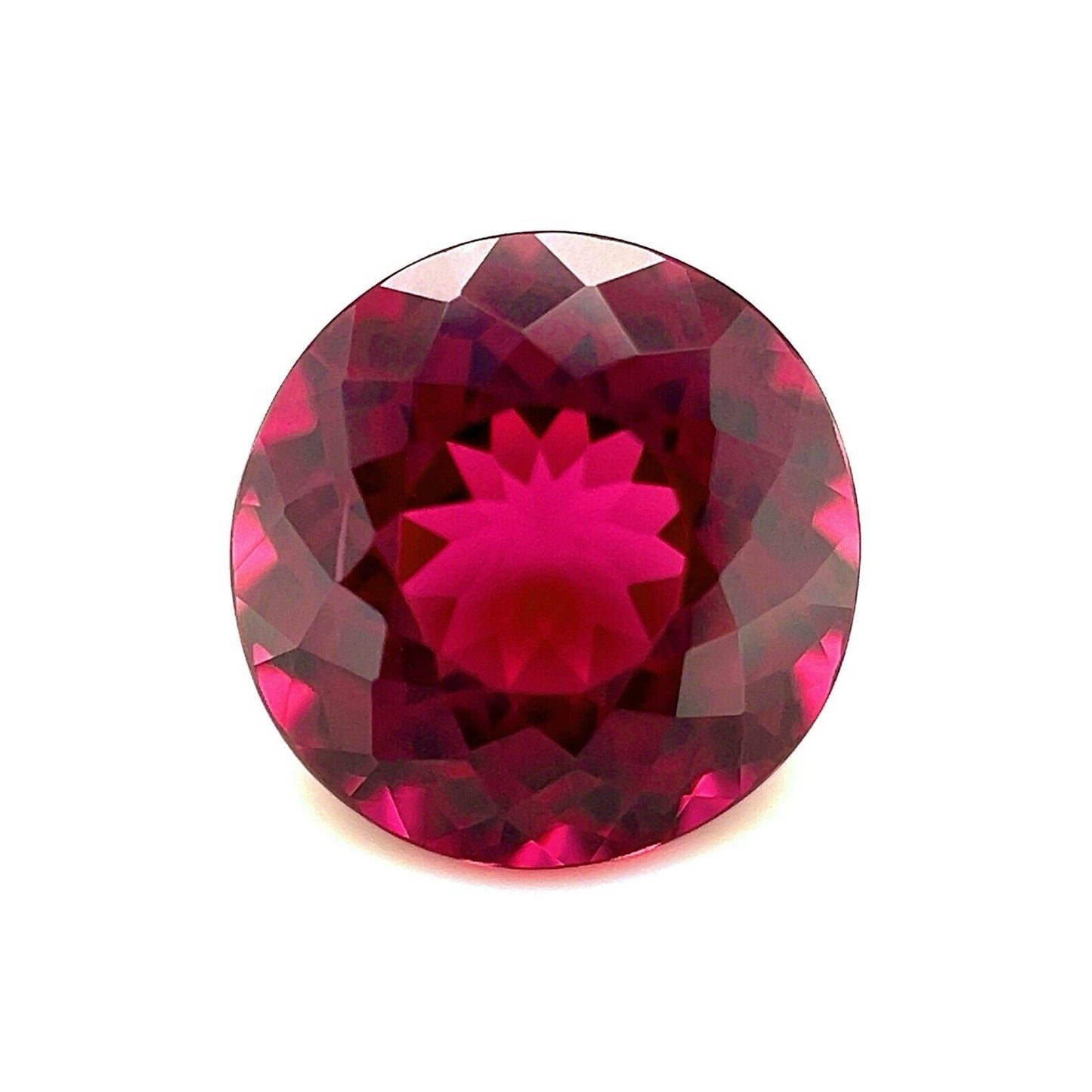 3.69ct NATURAL Vivid Pink Purple Rhodolite Garnet Round Cut LARGE Gem 9mm VVS