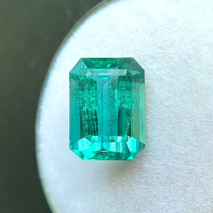 3.30ct GIA CERTIFIED Natural VIVID Green Emerald Octagonal Emerald Cut Loose Gem