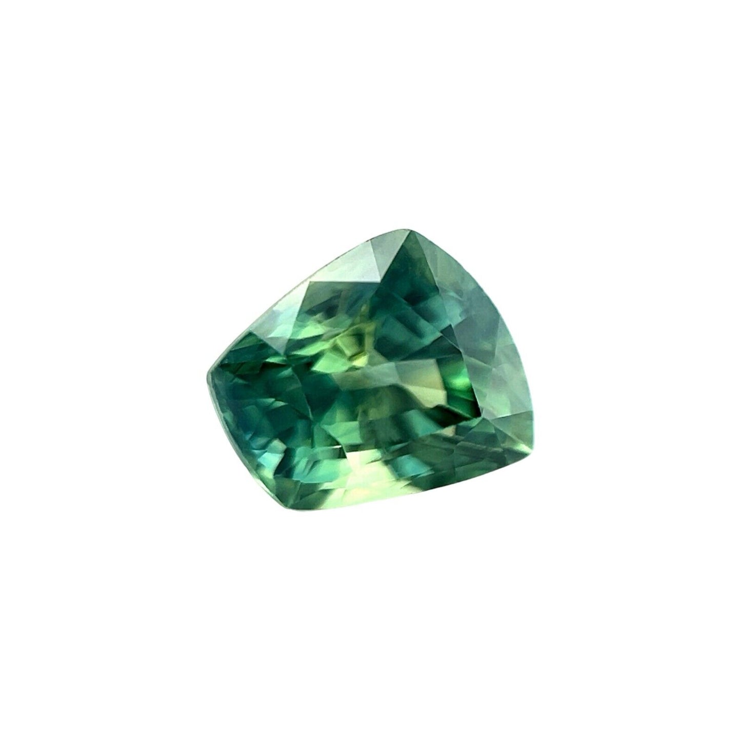 2.10ct NATURAL Sapphire VIVID Blue Green Australian FANCY Cut Gem 7.4x6.6mm VS