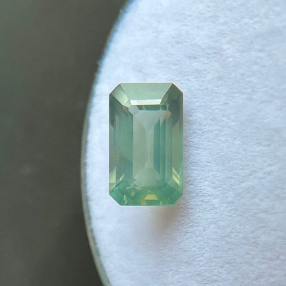 1.44ct NATURAL Blue Green AUSTRALIAN Sapphire Emerald Octagon Cut Gem 7.8x4.8mm