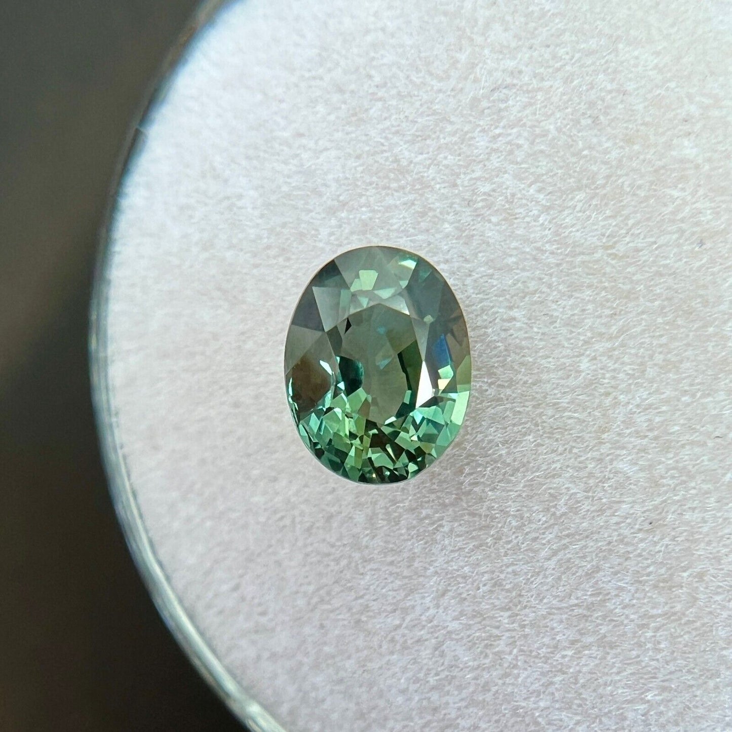 1.22ct NATURAL Sapphire Bluish Green GIA CERTIFIED Unheated Oval Cut Untreated