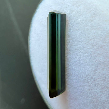 2.81ct NATURAL BI COLOUR Tourmaline Baguette Cut Gem 16.5x4.7mm VS