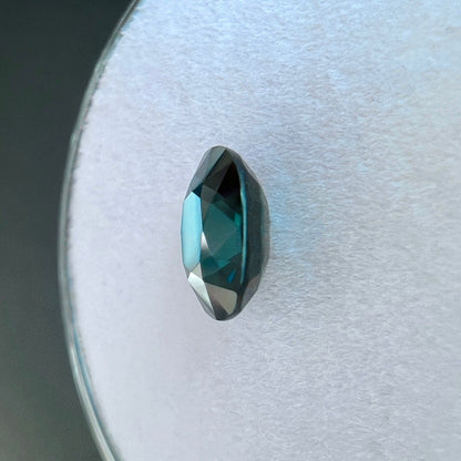 GIA CERTIFIED Sapphire 1.07ct Deep 'Lagoon' Green Blue UNHEATED Natural Oval Cut