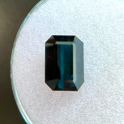 2.49ct NATURAL Spinel Deep Blue Octagon Emerald Cut 9.3x6.5mm Loose Gem