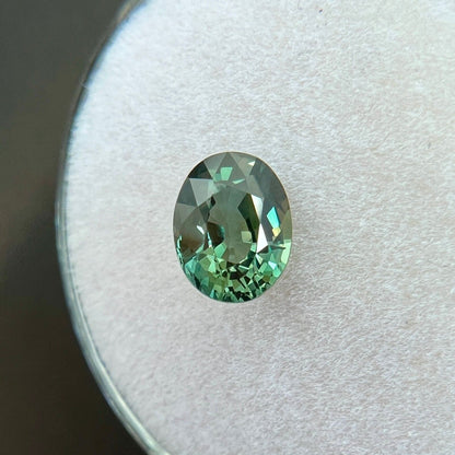 1.22ct NATURAL Sapphire Bluish Green GIA CERTIFIED Unheated Oval Cut Untreated