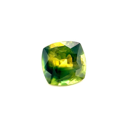 NATURAL Parti Bi Colour Sapphire 1.17ct Cushion Cut AUSTRALIAN Blue Green Yellow