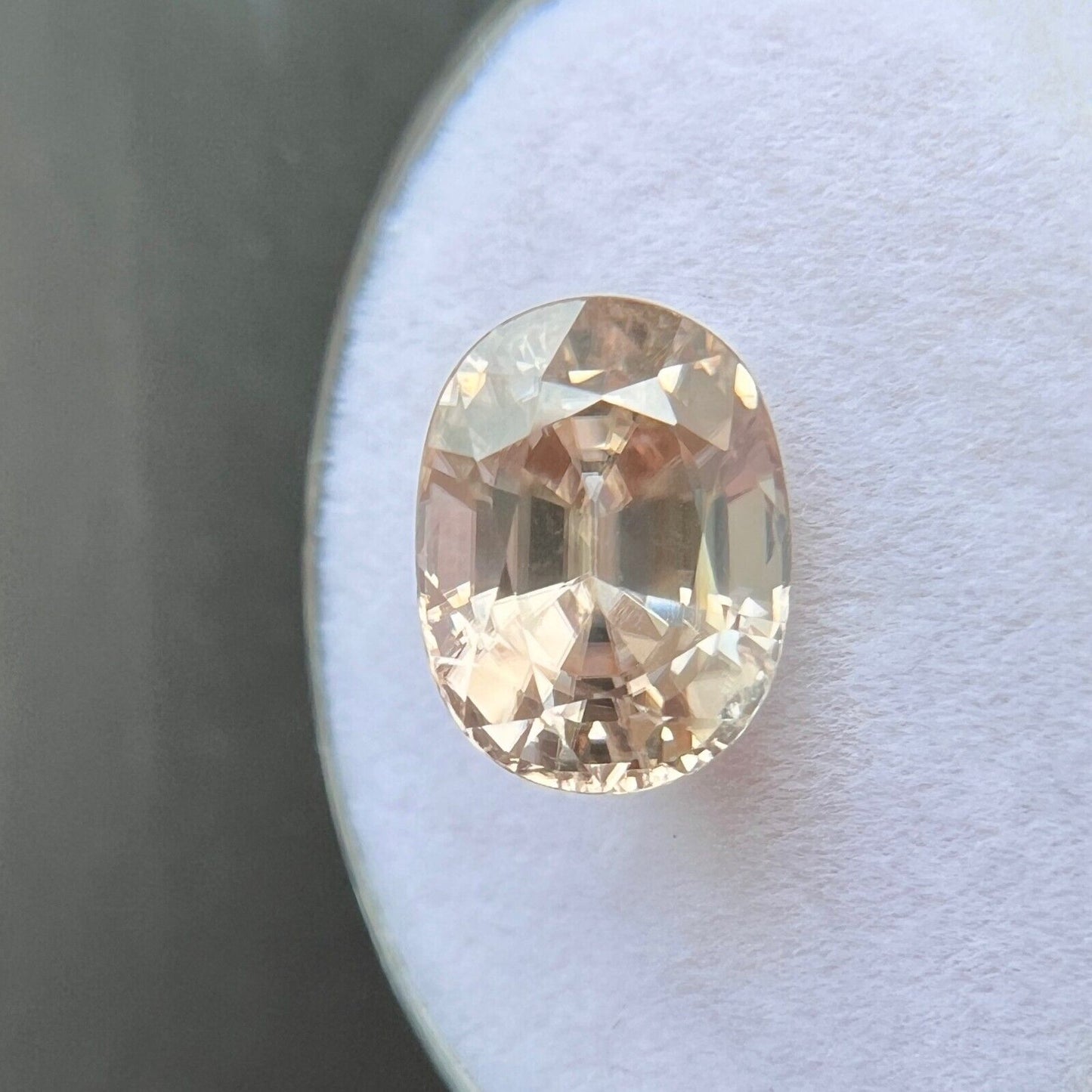 4.51ct NATURAL Champagne Zircon Oval Cut Loose Gemstone 9.5x7.2mm VVS