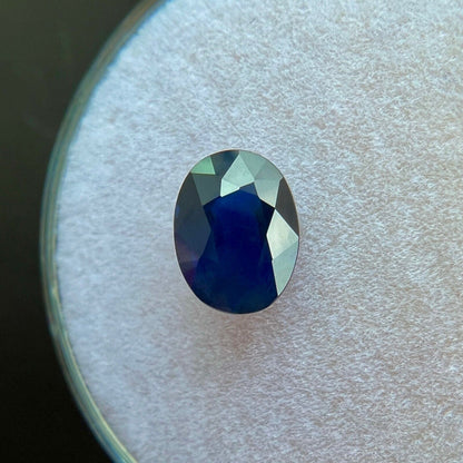 1.15ct NATURAL Deep Blue Sapphire Oval Cut RARE 7.5x5.5mm Loose Gemstone