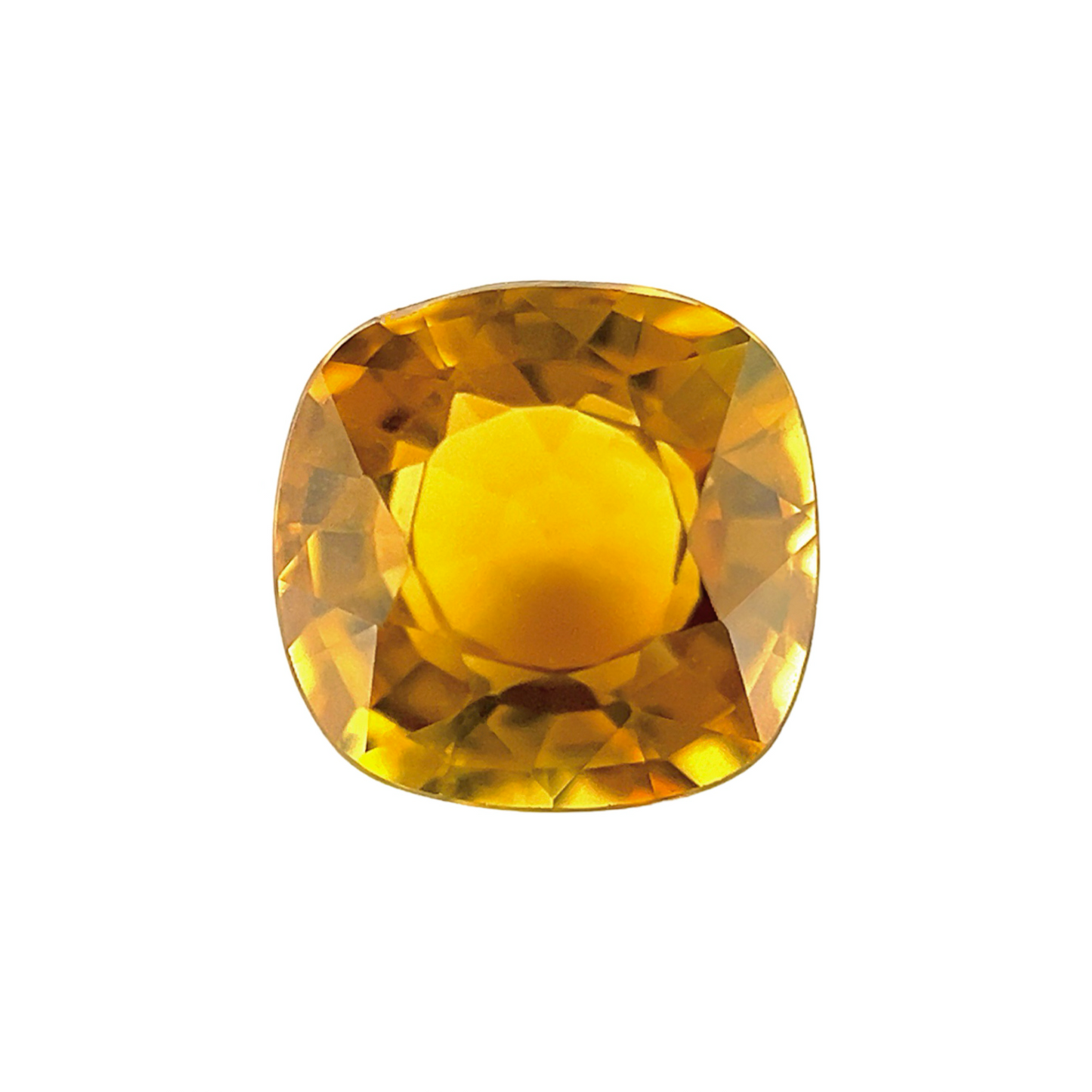 NATURAL 1.45ct Tourmaline Orange Yellow Square Cushion Cut Gem VVS 7x7mm VS