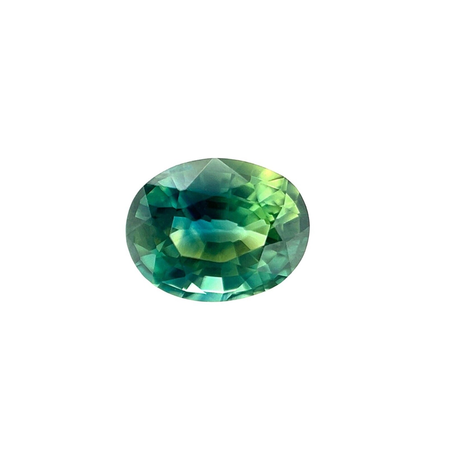 NATURAL 1.04ct Bi Colour Australia Sapphire Blue Green Loose Oval 6.6x5.2mm VVS