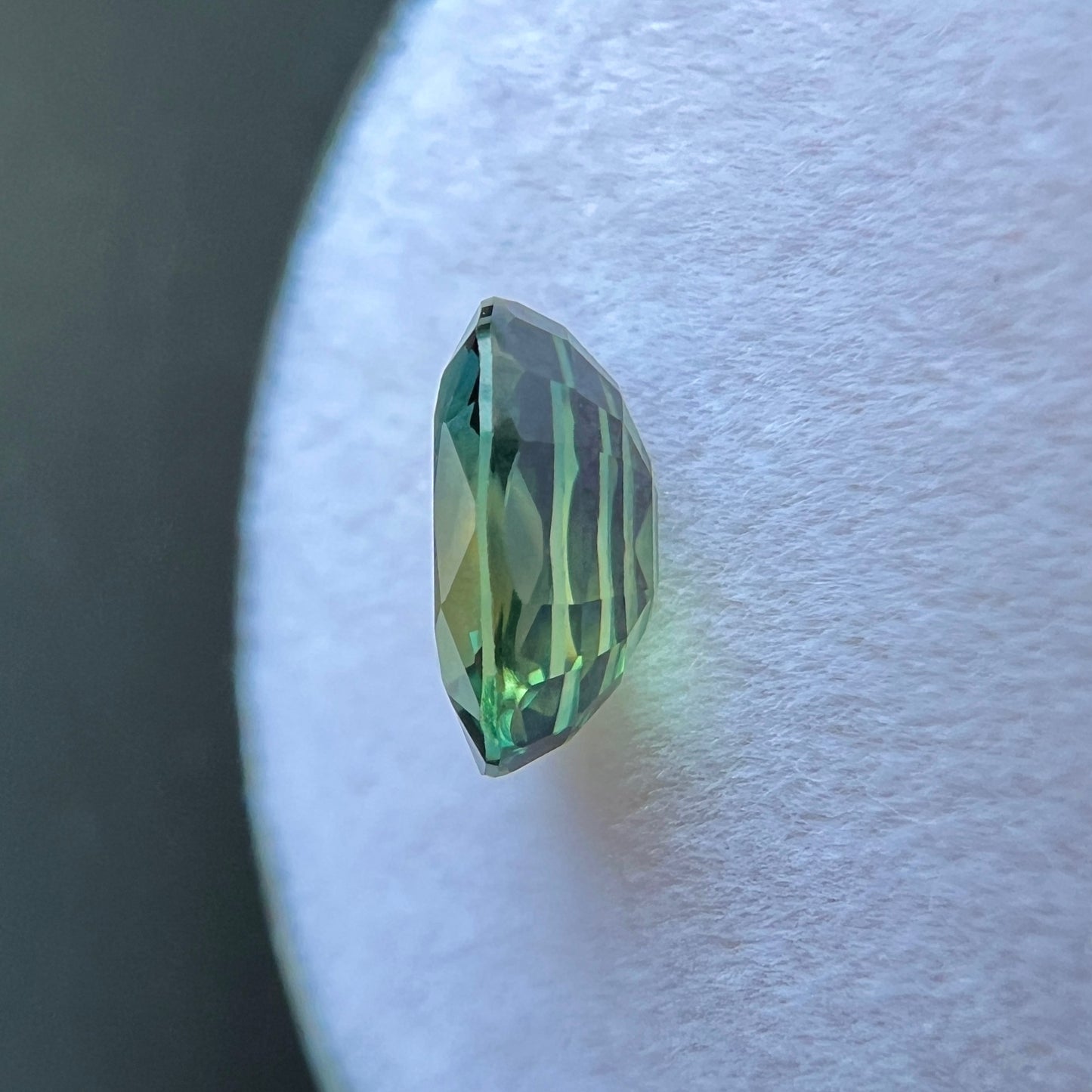 NATURAL 1.13ct Parti Colour Blue Yellow Sapphire Cushion Cut AUSTRALIAN 6.8x6mm