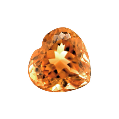 8.27ct NATURAL Champagne Orange Topaz Heart Cut Loose Gemstone 12x11.5mm VVS