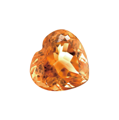 8.27ct NATURAL Champagne Orange Topaz Heart Cut Loose Gemstone 12x11.5mm VVS