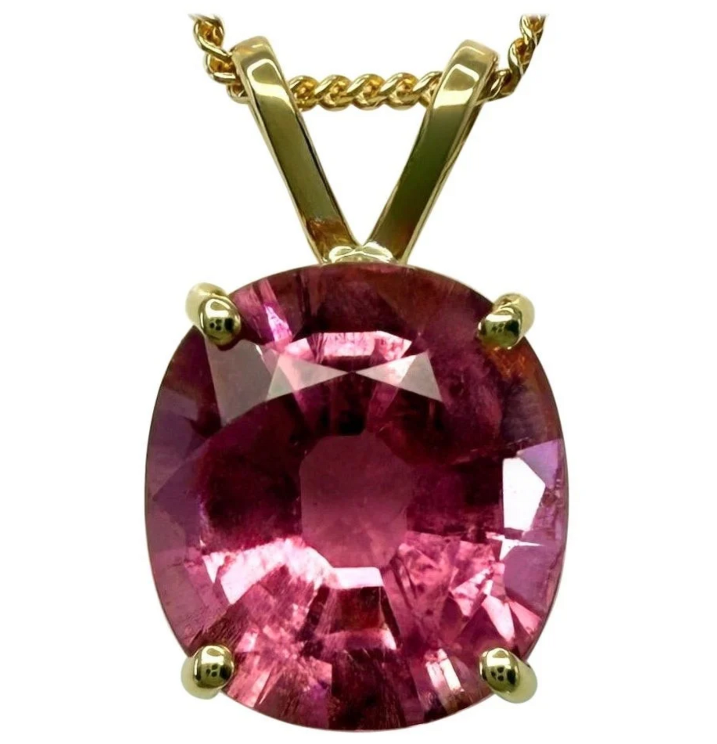 Bespoke garnet ring and 3.60ct Rubelite pendant necklace