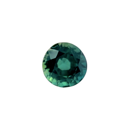 NATURAL 0.52ct DEEP Green Blue Round AUSTRALIA Sapphire UNHEATED Gem 4mm VVS