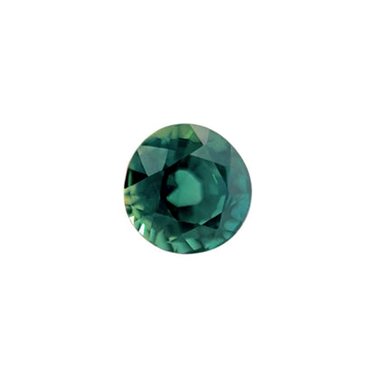 NATURAL 0.52ct DEEP Green Blue Round AUSTRALIA Sapphire UNHEATED Gem 4mm VVS