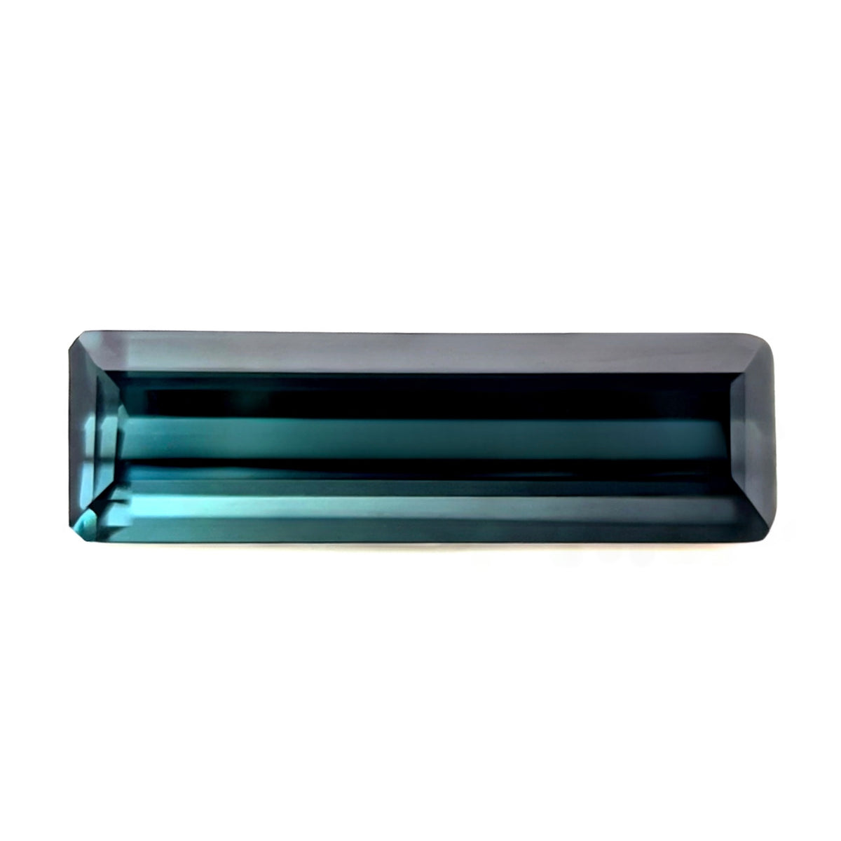 FINE 2.85ct Indicolite Tourmaline DEEP Blue-Purple Octagon Cut 16x4.7mm Gem VS