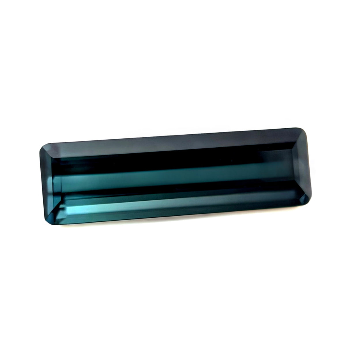 FINE 2.85ct Indicolite Tourmaline DEEP Blue-Purple Octagon Cut 16x4.7mm Gem VS