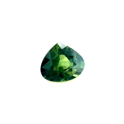 NATURAL 0.81ct VIVID Green Sapphire Pear Cut Loose Gemstone 6x5mm
