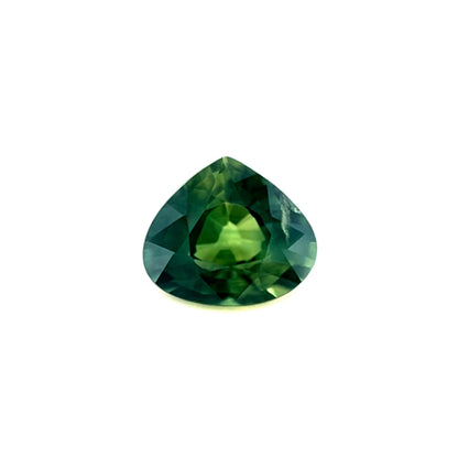 NATURAL 0.81ct VIVID Green Sapphire Pear Cut Loose Gemstone 6x5mm