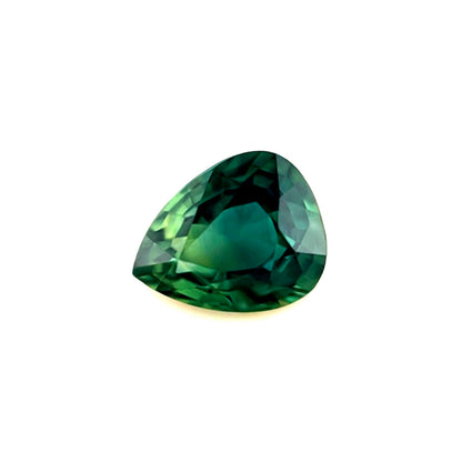 NATURAL 1.17ct Untreated IGI CERTIFIED Deep Green Blue AUSTRALIAN Sapphire Pear