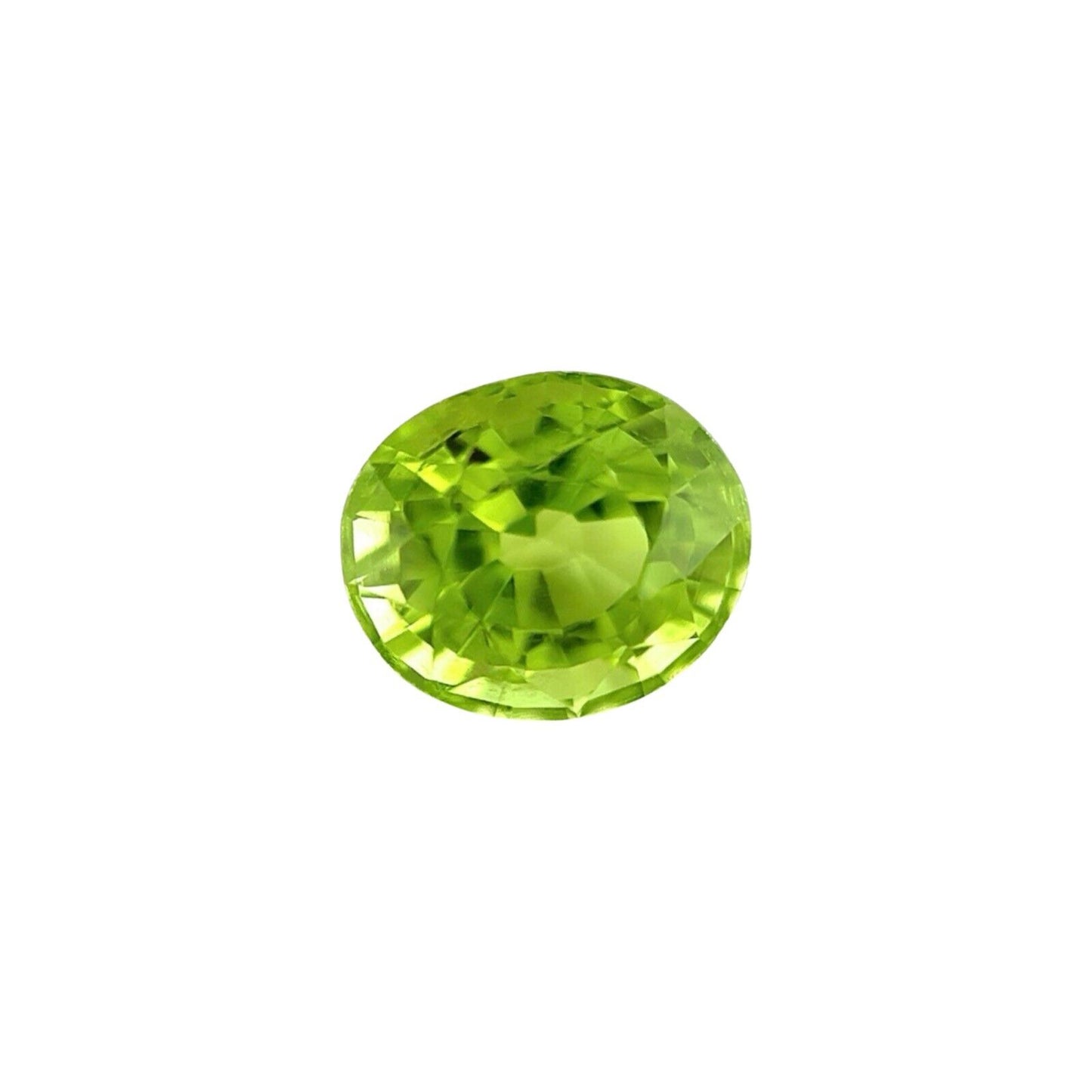 NATURAL 1.21ct Vivid Green Peridot Oval Cut Loose Gemstone 6.6x5.7mm