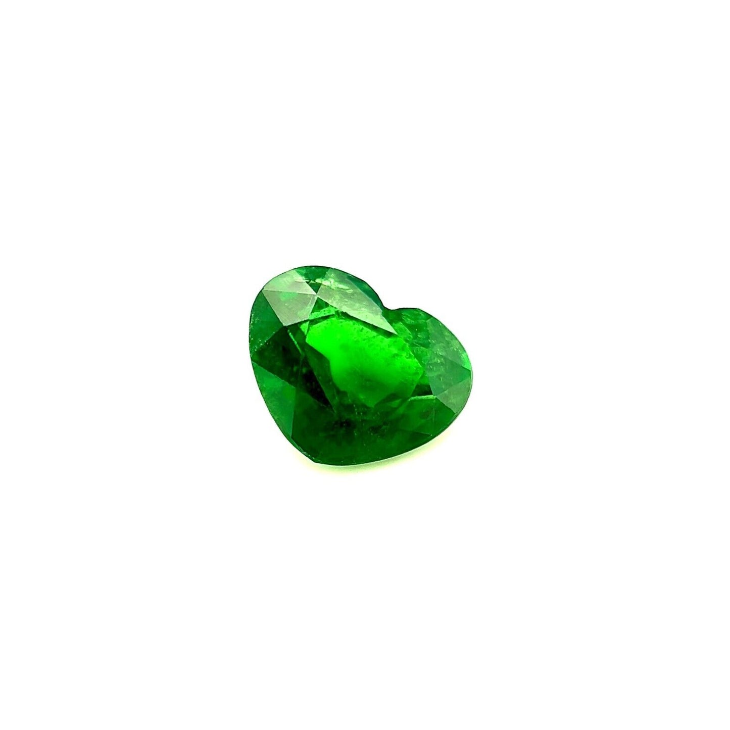 1.06ct Tsavorite Garnet FINE COLOUR Vivid Green Heart Cut Rare Gem 7x5.5mm