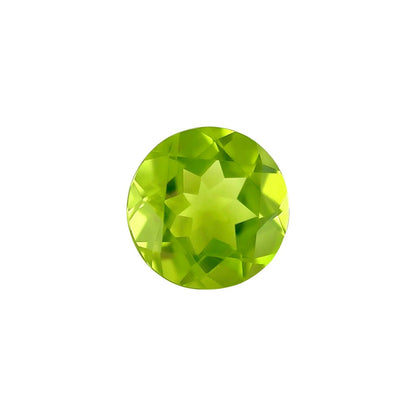 Round Cut Peridot 7mm NATURAL 1.30 Carat Vivid Green Calibrated Gem Supply