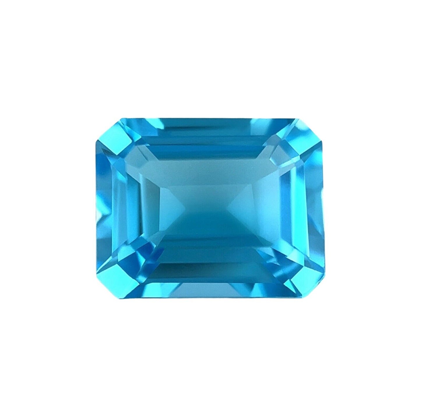 NATURAL 10x8mm Swiss Blue Topaz Emerald Octagonal Cut 4.00 Carat Calibrated Gem