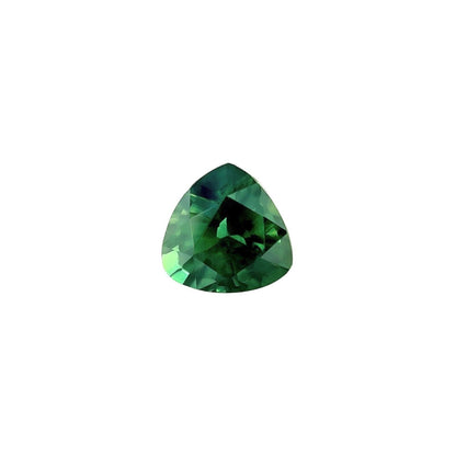 0.66ct DEEP Blue Green Sapphire RARE Trillion Cut Loose Gemstone 5.2x5mm