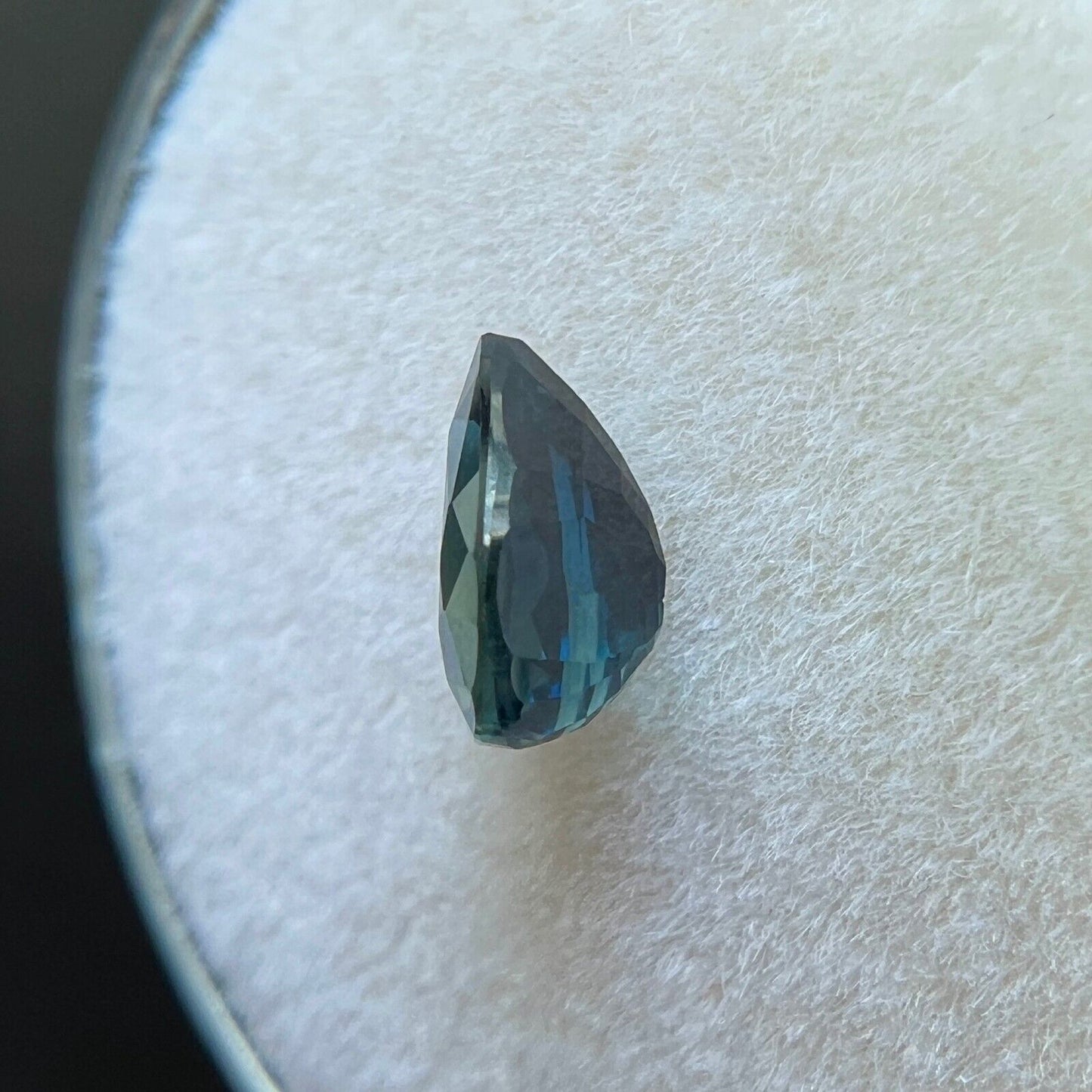 1.03ct Deep Blue Sapphire Pear Teardrop Cut Loose Gemstone 6.7x5.2mm VVS