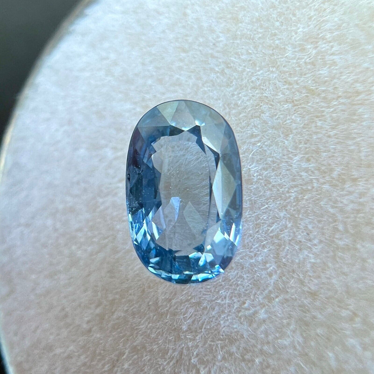 NATURAL 0.95ct CEYLON Light Blue Sapphire RARE Oval Cut Gemstone ...